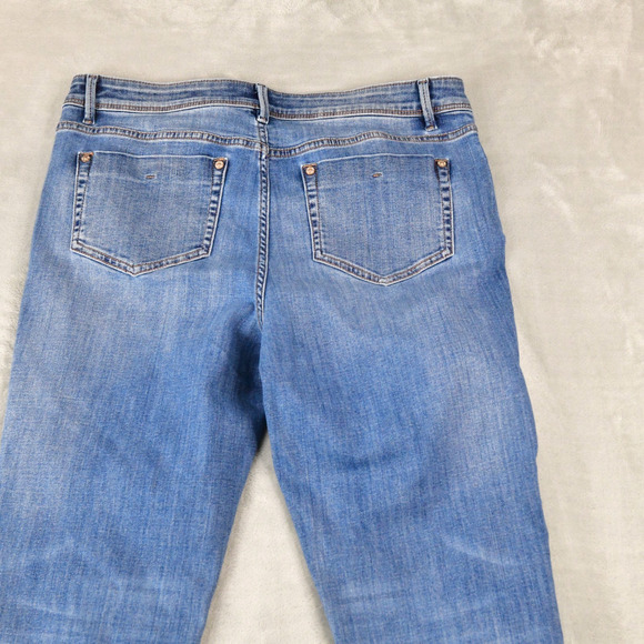 J. Jill Jeans Womens 10T (32x30) Slim Ankle Blue Denim - Picture 6 of 9